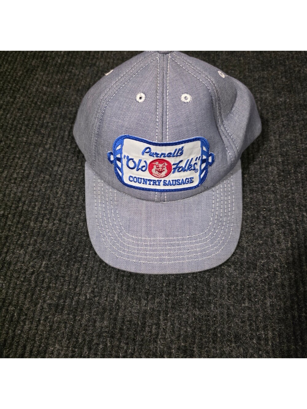 Purnell's Old Folks Country Sausage Vintage Adjustable Baseball Cap  Made in USA